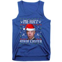 Funny Joe Biden Merry 4th Of Easter Ugly Christmas Sweater Gift Tank Top