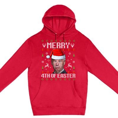 Funny Joe Biden Merry 4th Of Easter Ugly Christmas Sweater Gift Premium Pullover Hoodie