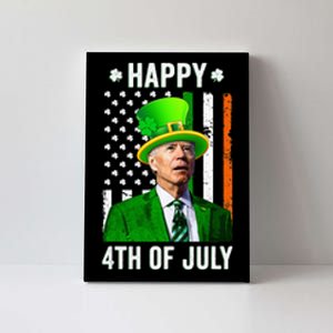 Funny Joe Biden Happy 4th Of July Confused St Patricks Day Canvas