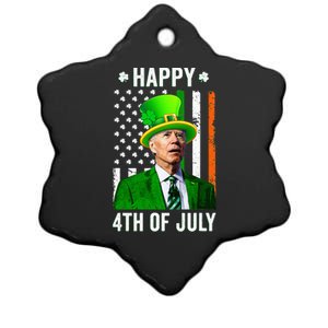 Funny Joe Biden Happy 4th Of July Confused St Patricks Day Ceramic Star Ornament