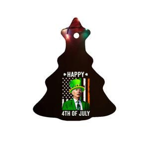 Funny Joe Biden Happy 4th Of July Confused St Patricks Day Ceramic Tree Ornament