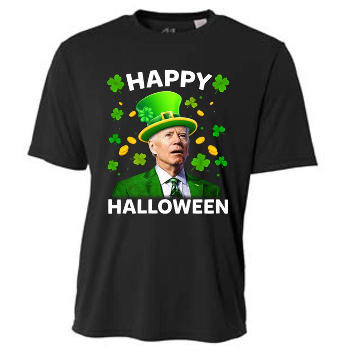 Funny Joe Biden St Patricks Day Happy Halloween Cooling Performance Crew T-Shirt