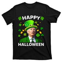 Funny Joe Biden St Patricks Day Happy Halloween T-Shirt