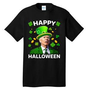 Funny Joe Biden St Patricks Day Happy Halloween Tall T-Shirt