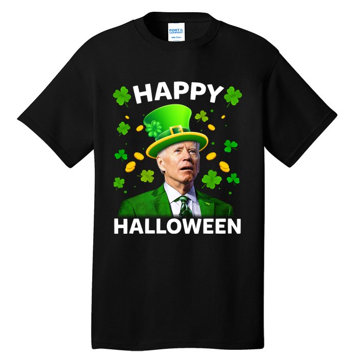 Funny Joe Biden St Patricks Day Happy Halloween Tall T-Shirt