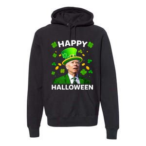 Funny Joe Biden St Patricks Day Happy Halloween Premium Hoodie