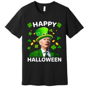 Funny Joe Biden St Patricks Day Happy Halloween Premium T-Shirt