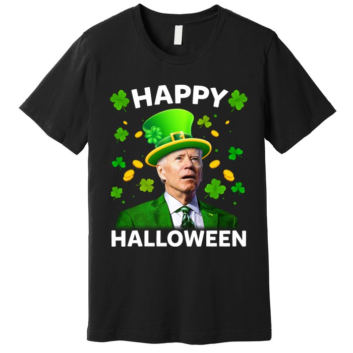 Funny Joe Biden St Patricks Day Happy Halloween Premium T-Shirt