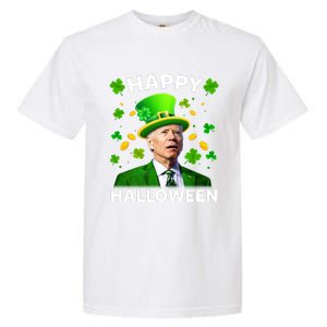 Funny Joe Biden St Patricks Day Happy Halloween Garment-Dyed Heavyweight T-Shirt