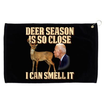 Funny Joe Biden Deer Season Is So Close I Can Smell It Grommeted Golf Towel