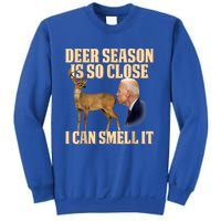 Funny Joe Biden Deer Season Is So Close I Can Smell It Sweatshirt