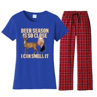 Funny Joe Biden Deer Season Is So Close I Can Smell It Women's Flannel Pajama Set