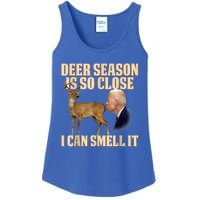 Funny Joe Biden Deer Season Is So Close I Can Smell It Ladies Essential Tank