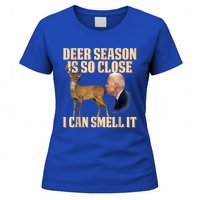 Funny Joe Biden Deer Season Is So Close I Can Smell It Women's T-Shirt