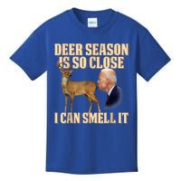 Funny Joe Biden Deer Season Is So Close I Can Smell It Kids T-Shirt