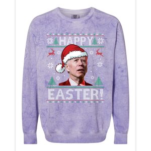 Funny Joe Biden Christmas Happy Easter Ugly Sweater Xmas Great Gift Colorblast Crewneck Sweatshirt