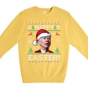 Funny Joe Biden Christmas Happy Easter Ugly Sweater Xmas Great Gift Premium Crewneck Sweatshirt