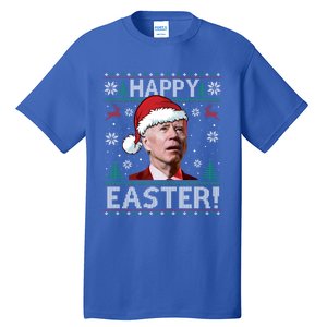 Funny Joe Biden Christmas Happy Easter Ugly Sweater Xmas Great Gift Tall T-Shirt