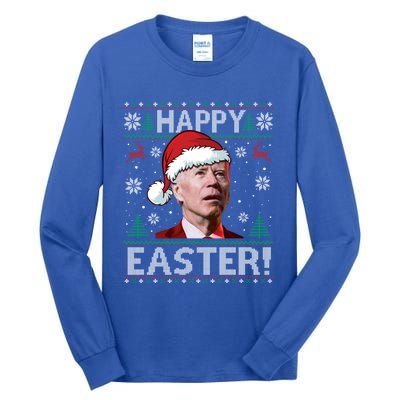 Funny Joe Biden Christmas Happy Easter Ugly Sweater Xmas Great Gift Tall Long Sleeve T-Shirt