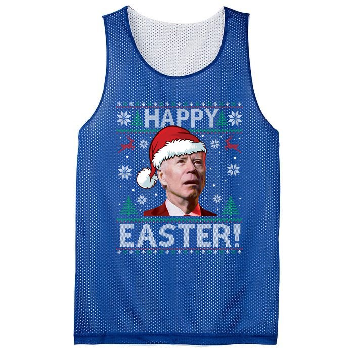 Funny Joe Biden Christmas Happy Easter Ugly Sweater Xmas Great Gift Mesh Reversible Basketball Jersey Tank