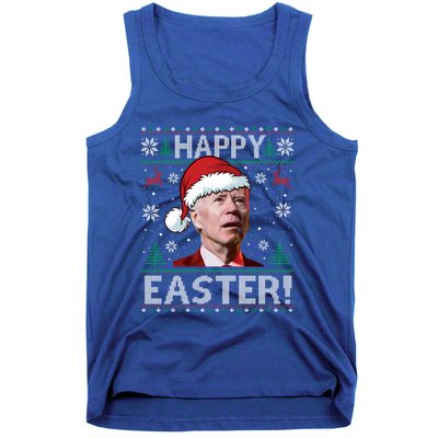 Funny Joe Biden Christmas Happy Easter Ugly Sweater Xmas Great Gift Tank Top