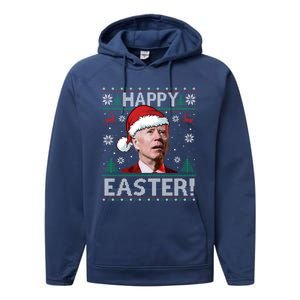 Funny Joe Biden Christmas Happy Easter Ugly Sweater Xmas Great Gift Performance Fleece Hoodie