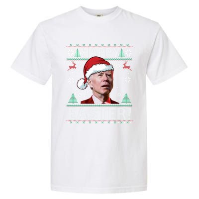 Funny Joe Biden Christmas Happy Easter Ugly Sweater Xmas Great Gift Garment-Dyed Heavyweight T-Shirt