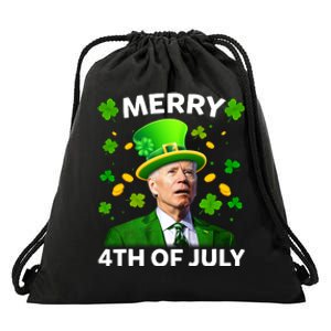 Funny Joe Biden St Patricks Day Merry 4th Of July Drawstring Bag