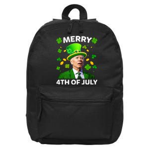 Funny Joe Biden St Patricks Day Merry 4th Of July 16 in Basic Backpack