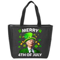 Funny Joe Biden St Patricks Day Merry 4th Of July Zip Tote Bag