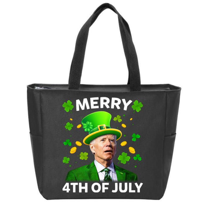 Funny Joe Biden St Patricks Day Merry 4th Of July Zip Tote Bag