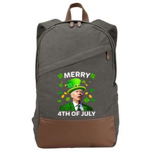 Funny Joe Biden St Patricks Day Merry 4th Of July Cotton Canvas Backpack