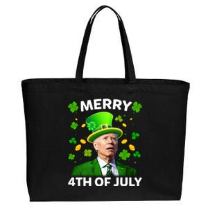 Funny Joe Biden St Patricks Day Merry 4th Of July Cotton Canvas Jumbo Tote