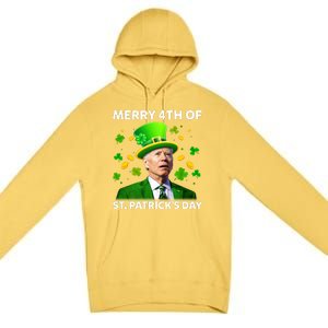 Funny Joe Biden St Patricks Day Merry 4th Of St Patrick's Day Premium Pullover Hoodie