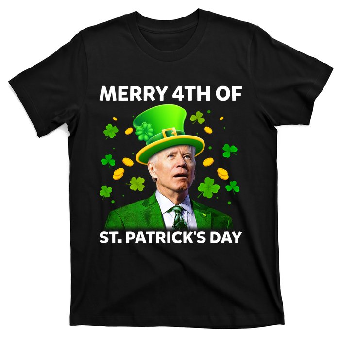 Funny Joe Biden St Patricks Day Merry 4th Of St Patrick's Day T-Shirt