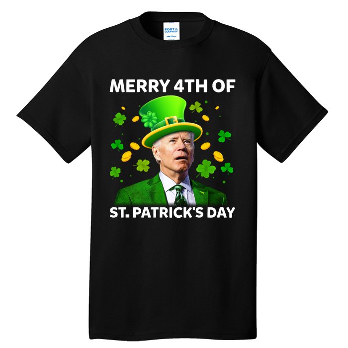 Funny Joe Biden St Patricks Day Merry 4th Of St Patrick's Day Tall T-Shirt