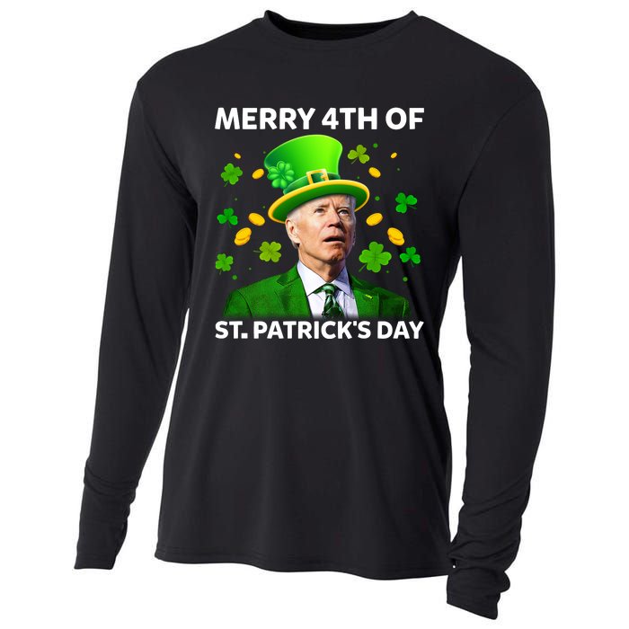 Funny Joe Biden St Patricks Day Merry 4th Of St Patrick's Day Cooling Performance Long Sleeve Crew