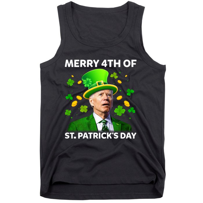 Funny Joe Biden St Patricks Day Merry 4th Of St Patrick's Day Tank Top