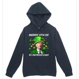 Funny Joe Biden St Patricks Day Merry 4th Of St Patrick's Day Urban Pullover Hoodie