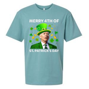 Funny Joe Biden St Patricks Day Merry 4th Of St Patrick's Day Sueded Cloud Jersey T-Shirt