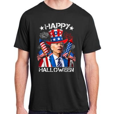 Funny Joe Biden 4th Of July Happy Halloween Firework Adult ChromaSoft Performance T-Shirt