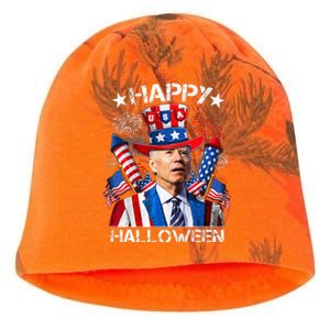 Funny Joe Biden 4th Of July Happy Halloween Firework Kati - Camo Knit Beanie