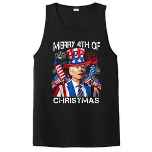 Funny Joe Biden Merry 4th Of Christmas 4th Of July Firework PosiCharge Competitor Tank