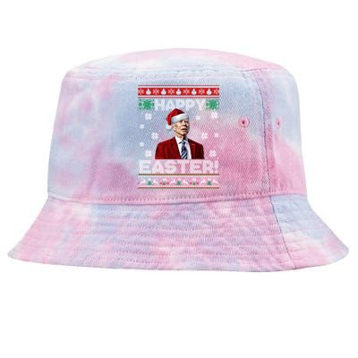 Funny Joe Biden Happy Easter Ugly Christmas Sweater Tie-Dyed Bucket Hat