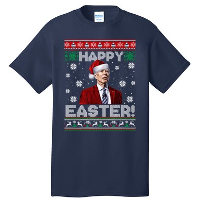 Funny Joe Biden Happy Easter Ugly Christmas Sweater Tall T-Shirt