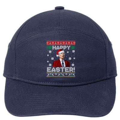 Funny Joe Biden Happy Easter Ugly Christmas Sweater 7-Panel Snapback Hat