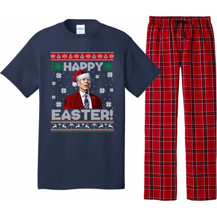 Funny Joe Biden Happy Easter Ugly Christmas Sweater Pajama Set