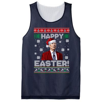 Funny Joe Biden Happy Easter Ugly Christmas Sweater Mesh Reversible Basketball Jersey Tank