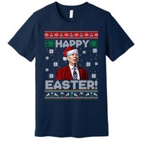 Funny Joe Biden Happy Easter Ugly Christmas Sweater Premium T-Shirt