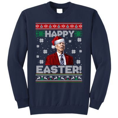 Funny Joe Biden Happy Easter Ugly Christmas Sweater Tall Sweatshirt